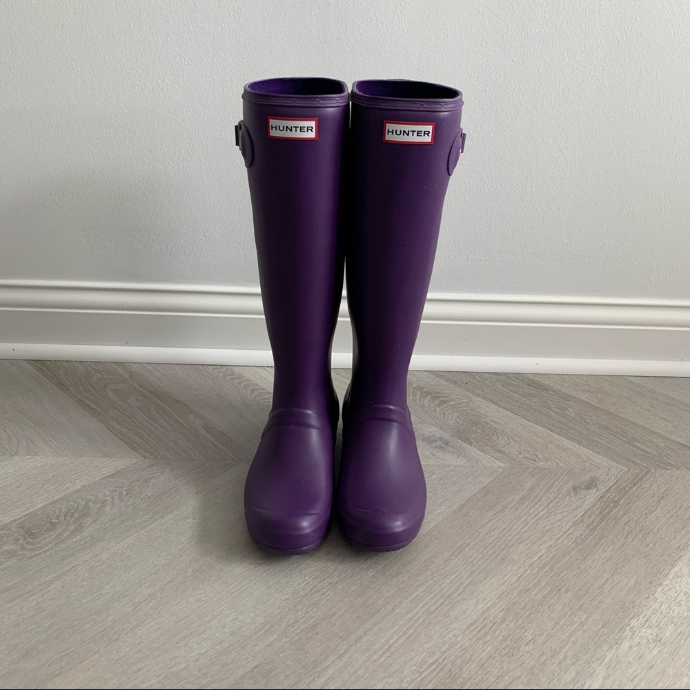 Hunter Rain Boots Purple Size 8
